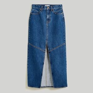 Denim Mid-Rise Maxi Skirt (size 33)